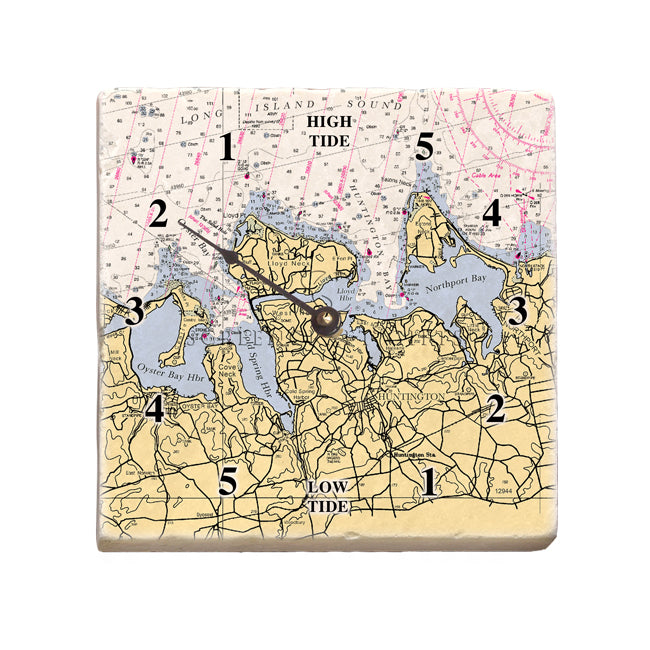 Huntington Bay, NY- Marble Tide Clock