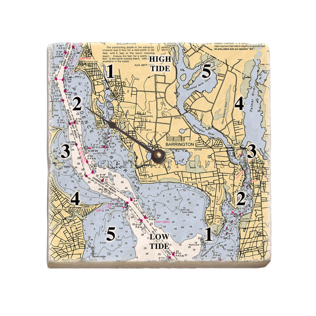 Barrington, RI- Marble Tide Clock