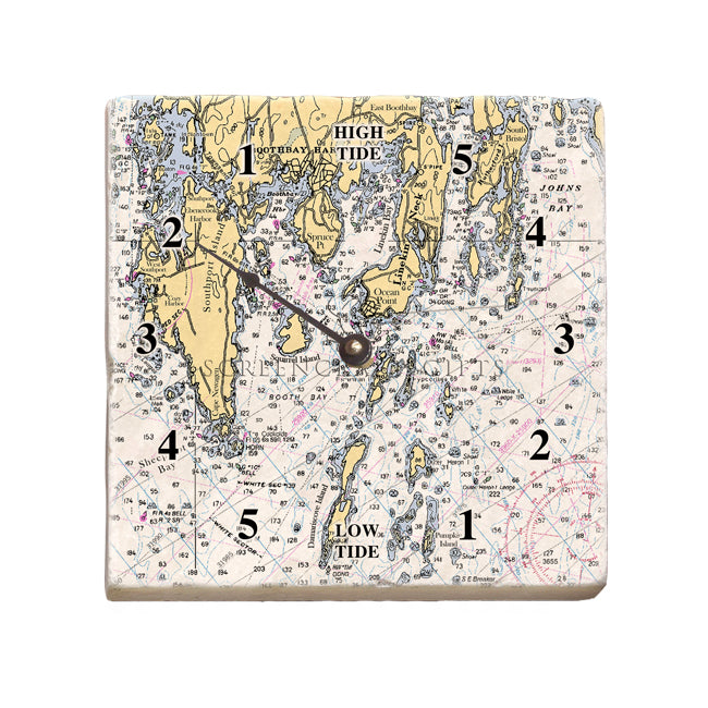 Boothbay Harbor, ME- Marble Tide Clock