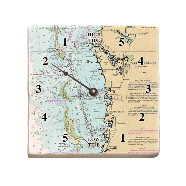 Tarpon Springs, FL- Marble Tide Clock