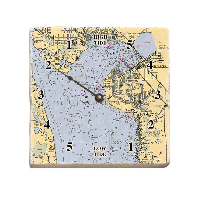 Punta Gorda, FL- Marble Tide Clock