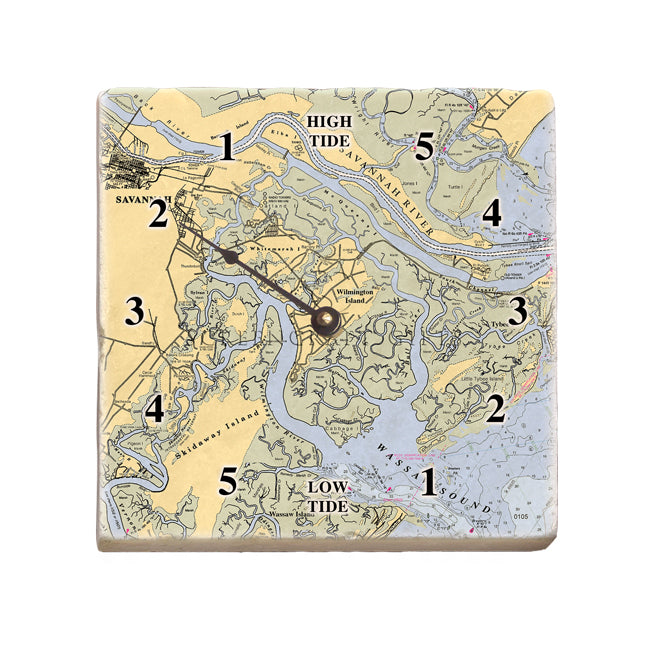 Savannah, GA- Marble Tide Clock