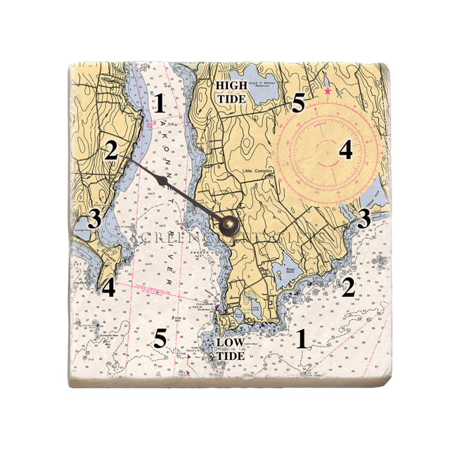 Little Compton, RI - Marble Tide Clock