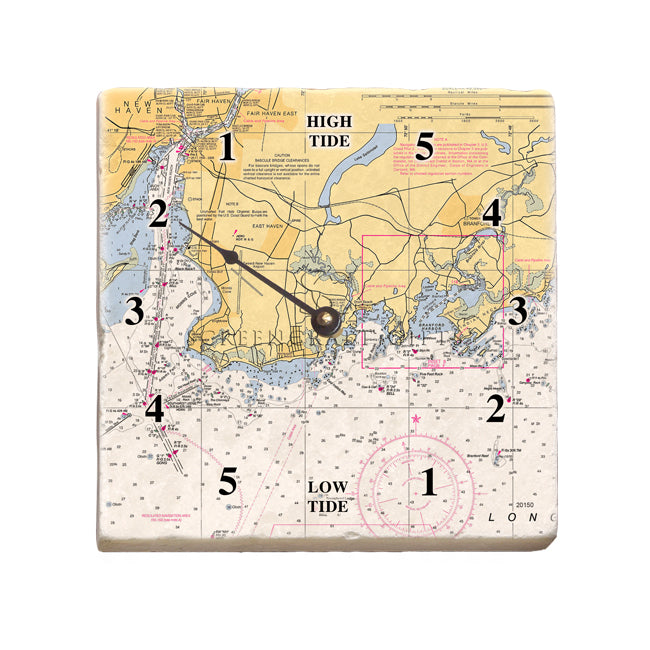 East Haven, CT - Marble Tide Clock