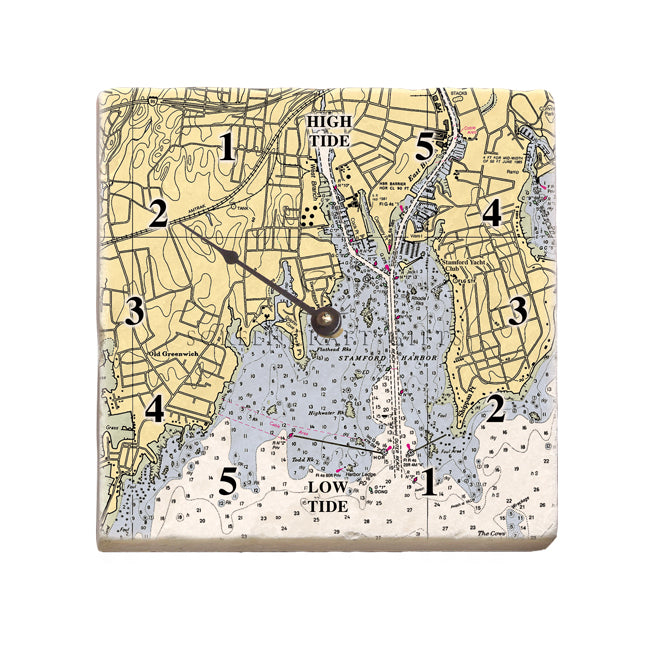 Stamford, CT - Marble Tide Clock