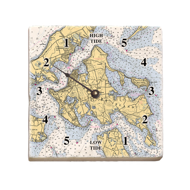 Shelter Island, NY- Marble Tide Clock