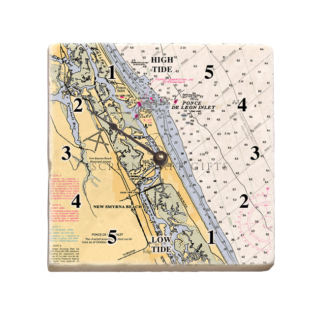 New Smyrna Beach, FL- Marble Tide Clock