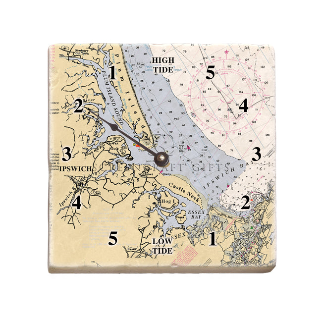 Ipswich, MA- Marble Tide Clock