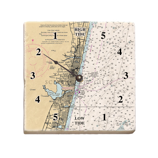 Ocean Grove, NJ  - Marble Tide Clock