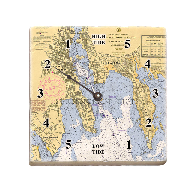 New Bedford, MA- Marble Tide Clock