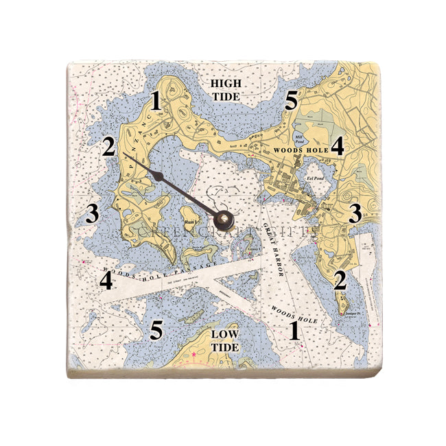 Woods Hole, MA- Marble Tide Clock