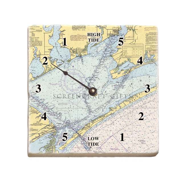 Matagorda Bay, TX- Marble Tide Clock