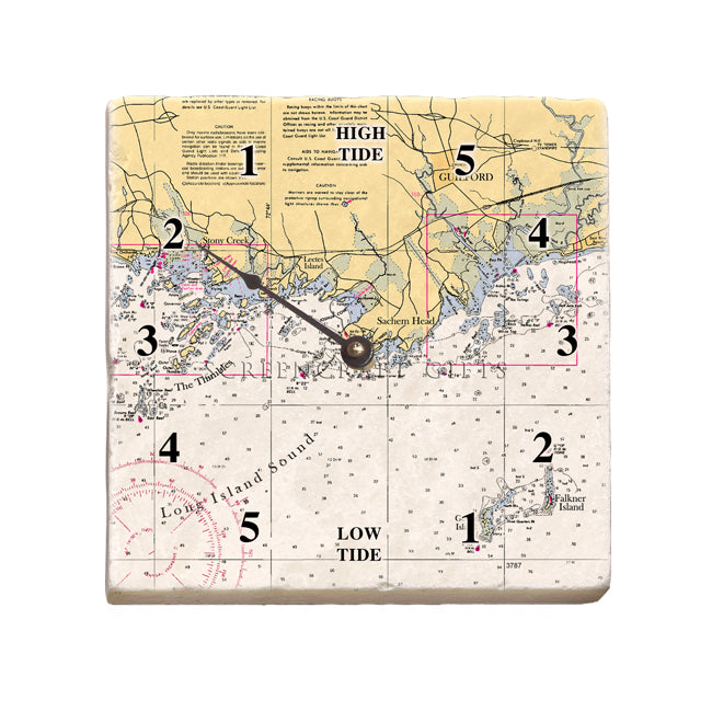 Guilford, CT - Marble Tide Clock