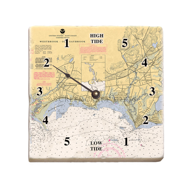 Westbrook, CT- Marble Tide Clock