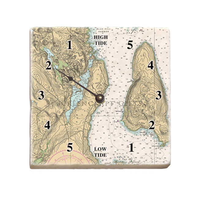 Sedgwick, ME - Marble Tide Clock