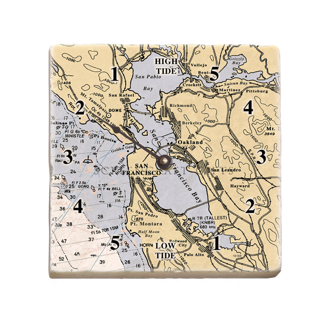 San Francisco, CA -  Marble Tide Clock