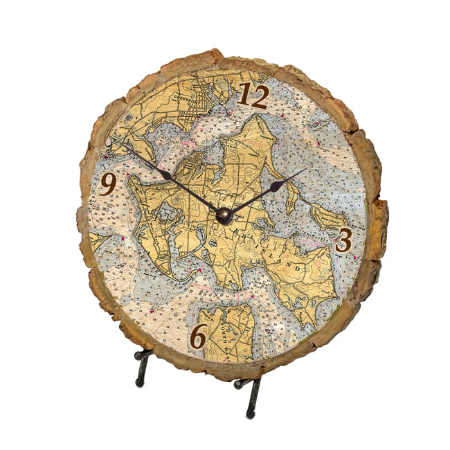 Shelter Island, NY- Wood Clock