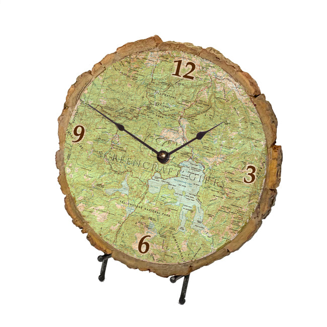 Yellowstone National Park-  Wood Clock