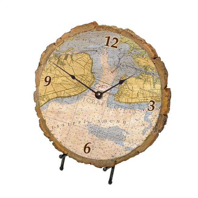 St. Louis Bay, MS - Wood Clock