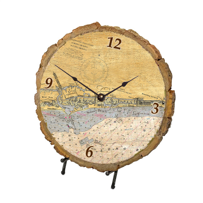 Sunset Beach, NC - Wood Clock