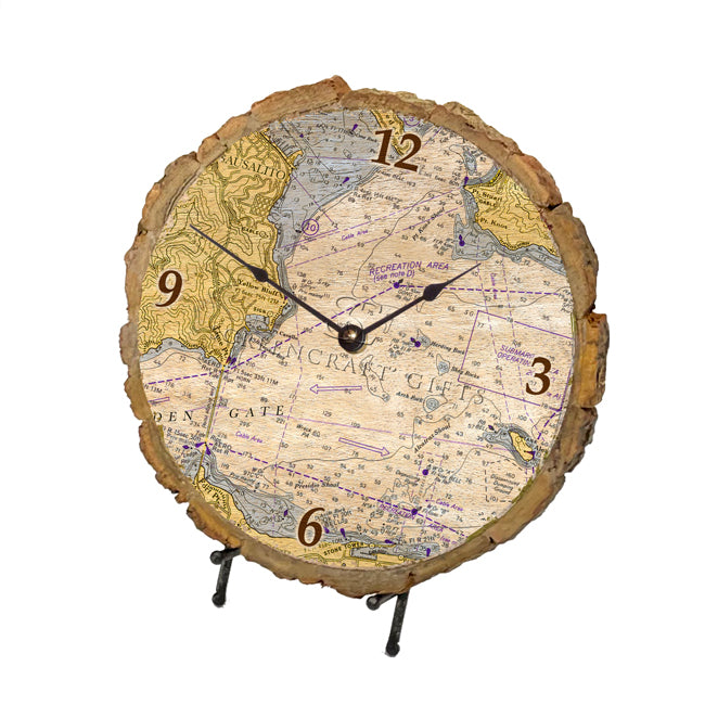Sausalito, CA  - Wood Clock
