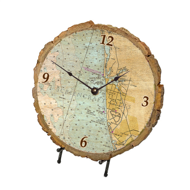 Venice, FL - Wood Clock