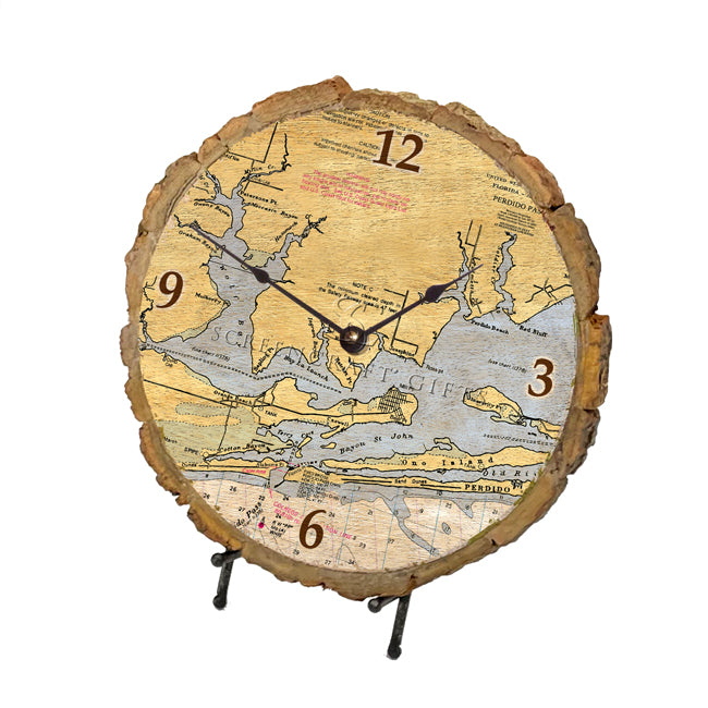 Orange Beach, AL - Wood Clock