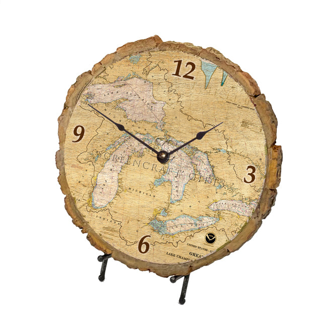 The Great Lakes - Wood Clock