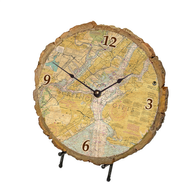 Jersey City, NJ - Wood Clock