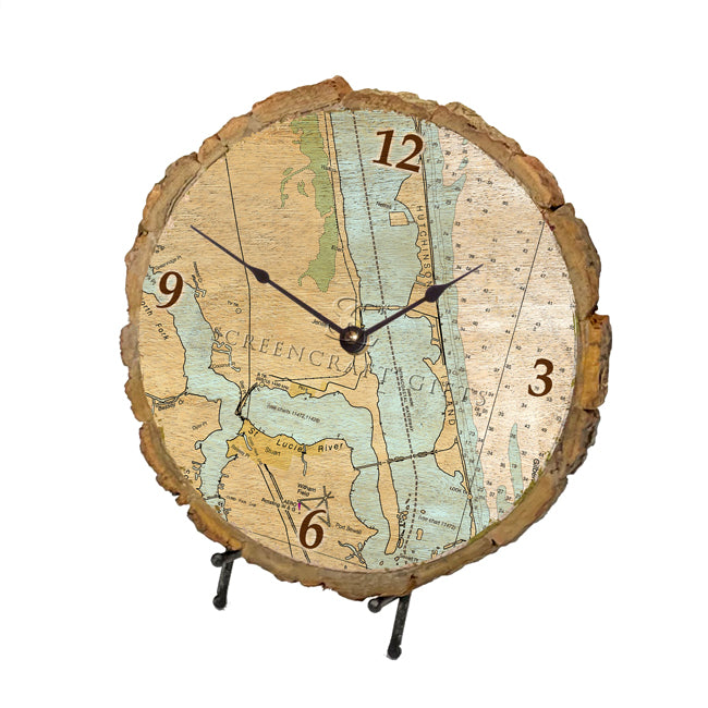 Jensen Beach, FL- Wood Clock