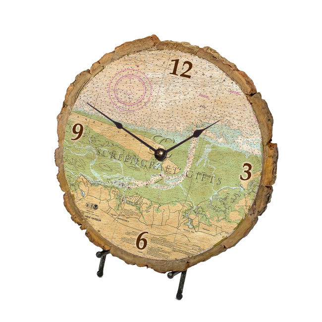 Barnstable Harbor, MA - Wood Clock