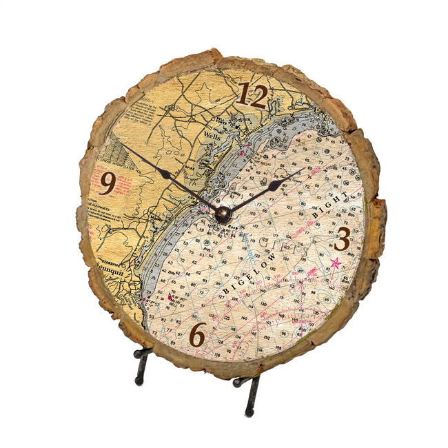 Wells Beach, ME - Wood Clock