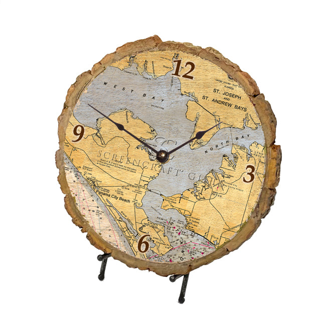 Panama City Beach, FL - Wood Clock