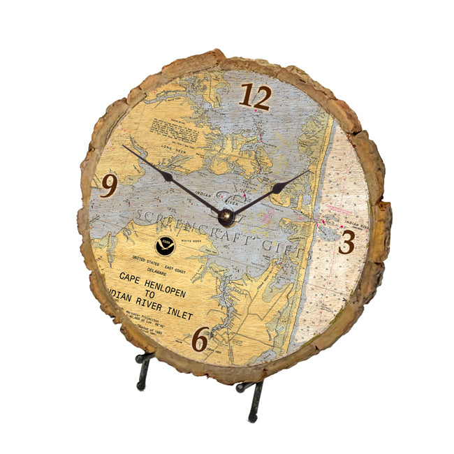 Indian River, DE - Wood Clock