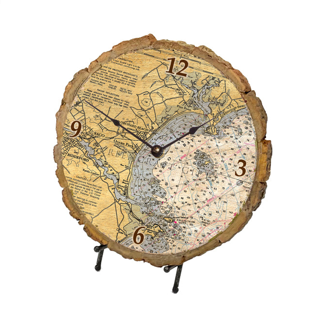 Old Orchard Beach, ME- Wood Clock