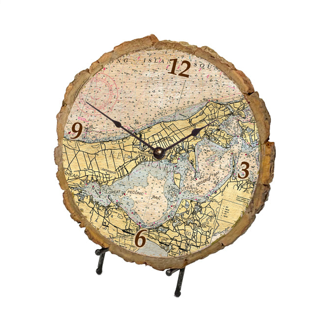 Peconic Bay, NY - Wood Clock