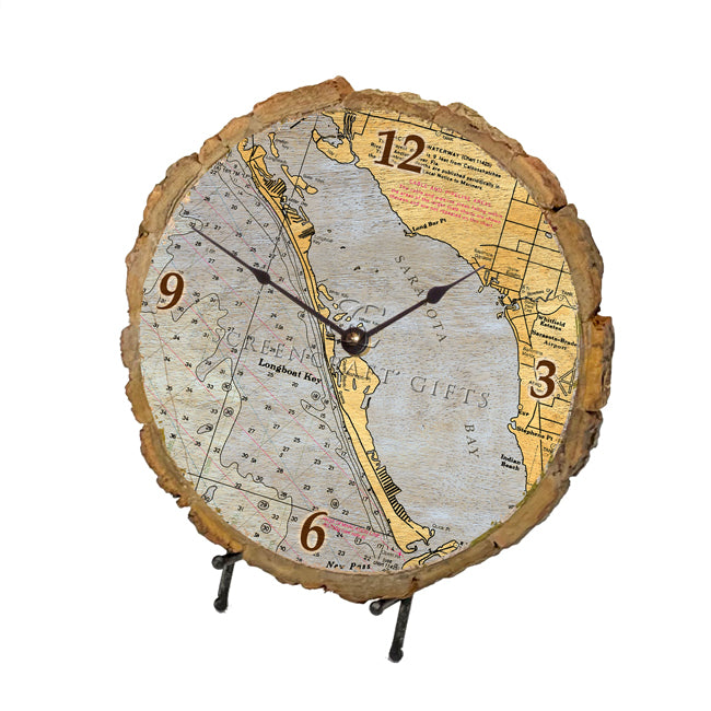 Longboat Key, FL - Wood Clock