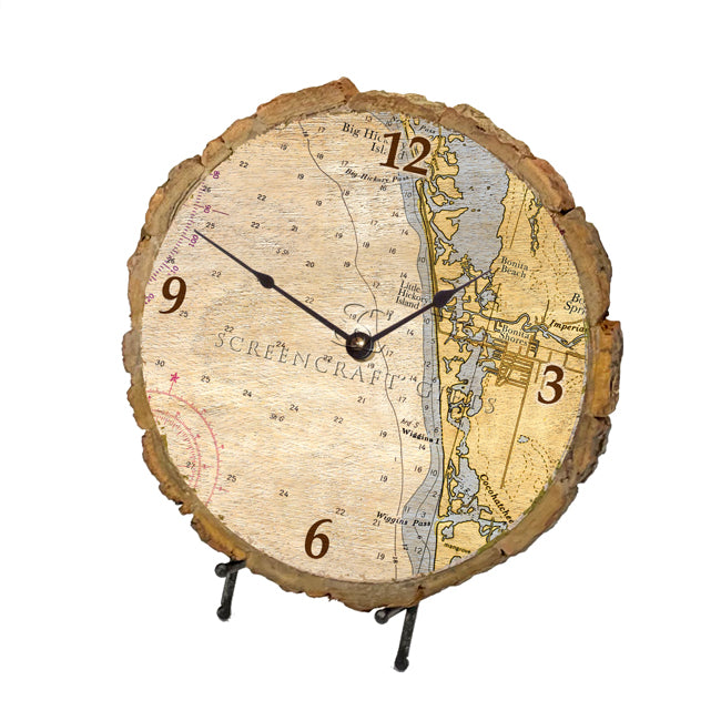 Bonita Springs, FL - Wood Clock