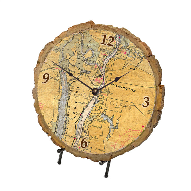 Eagle Island, NC - Wood Clock