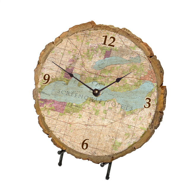 Lake Geneva, WI - Wood Clock
