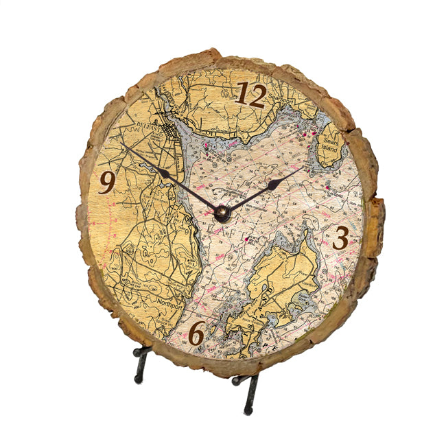 Belfast, ME  - Wood Clock