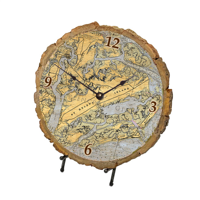 St. Helena, SC - Wood Clock