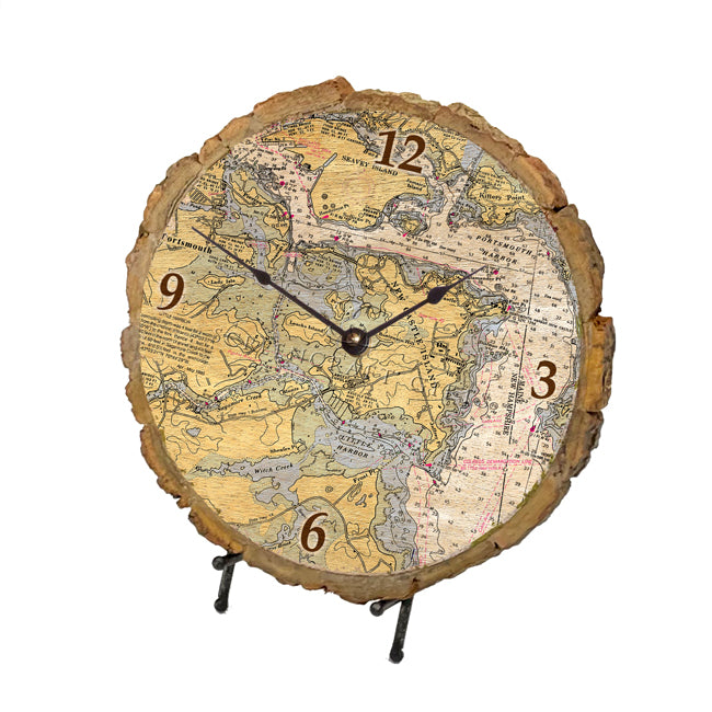 New Castle, NH - Wood Clock