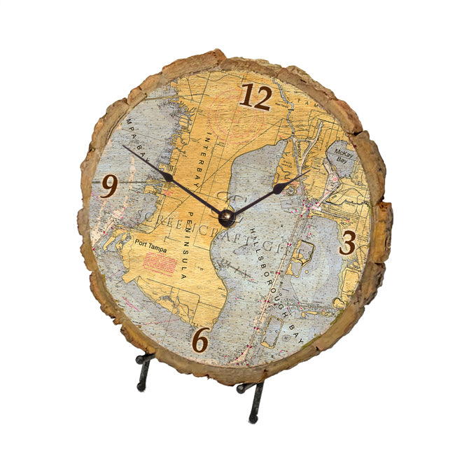 Tampa Bay, FL- Wood Clock