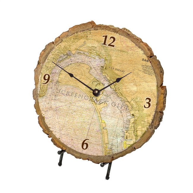 San Diego, CA -  Wood Clock