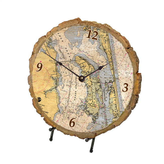 Roanoke Island, NC - Wood Clock