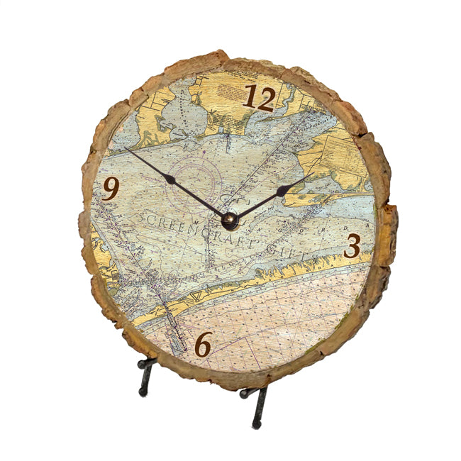 Matagorda Bay, TX- Wood Clock