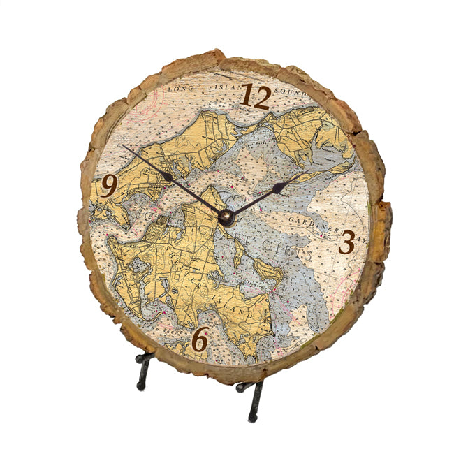 Gardiners Bay, NY - Wood Clock