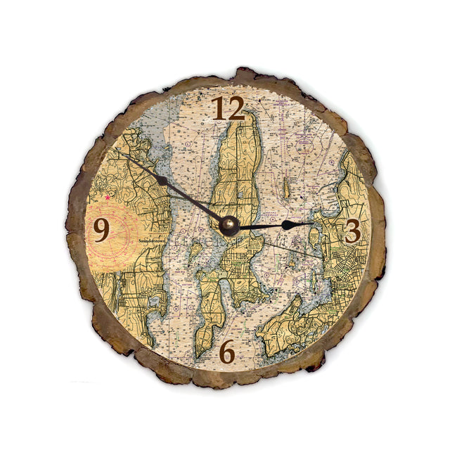 Wickford to Newport, RI- Wood Clock