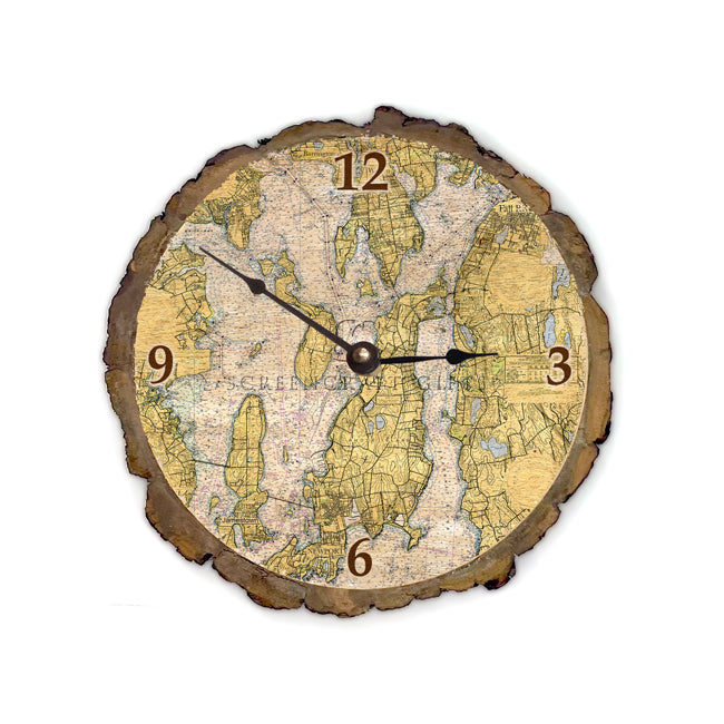 Narragansett Bay- Wood Clock
